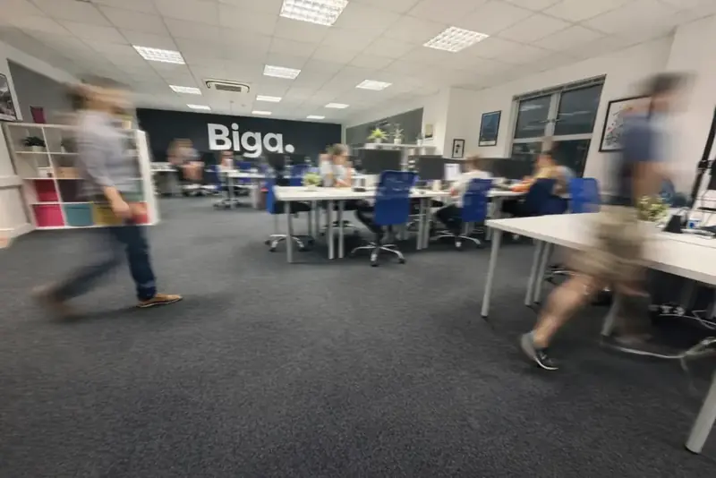 The Bigg team at work in the Bristol office