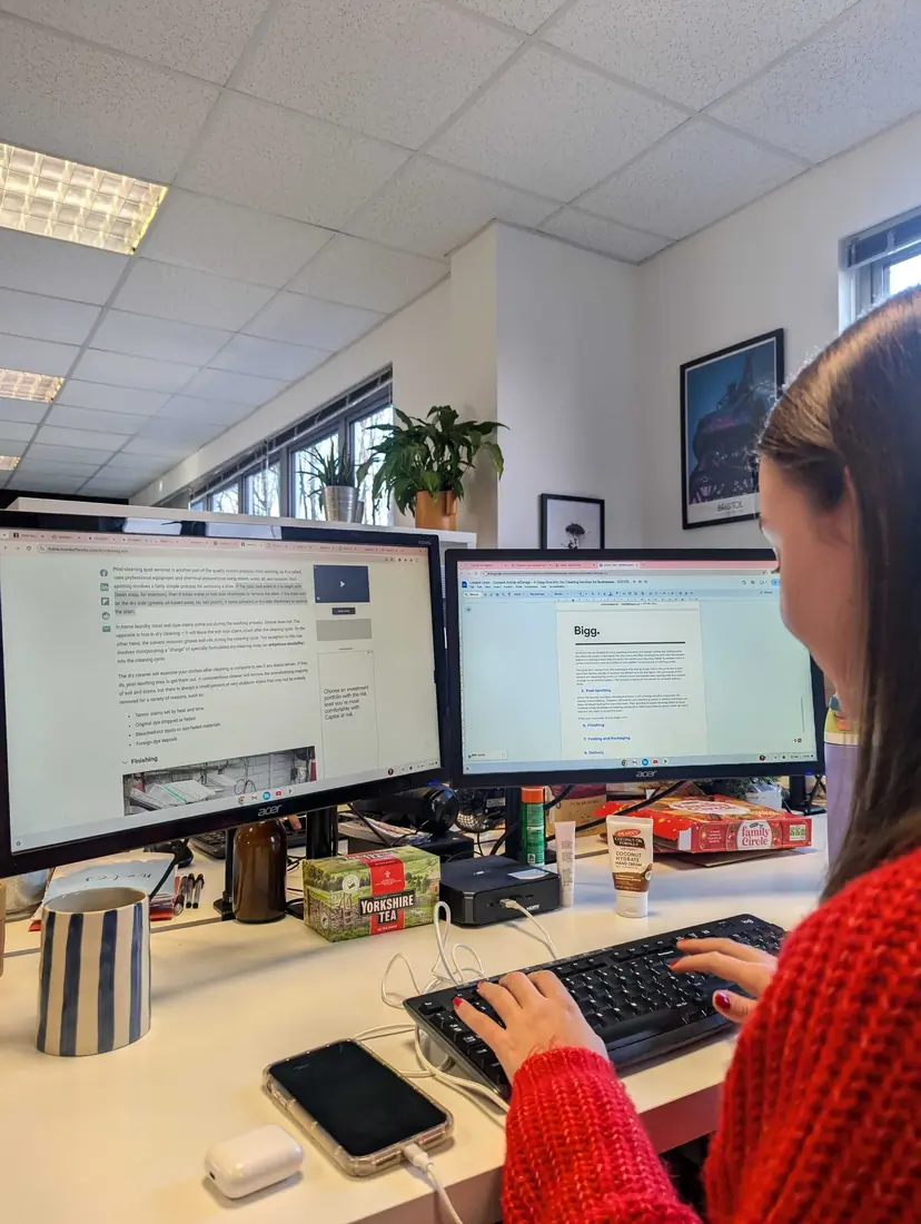 The Bigg team at work in the Bristol office