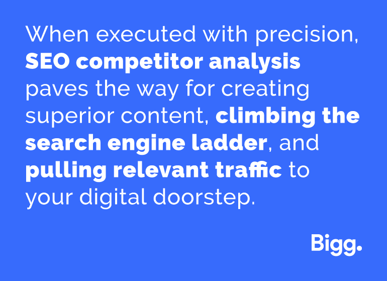 When executed with precision, SEO competitor analysis paves the way for creating superior content, climbing the search engine ladder, and pulling relevant traffic to your digital doorstep.