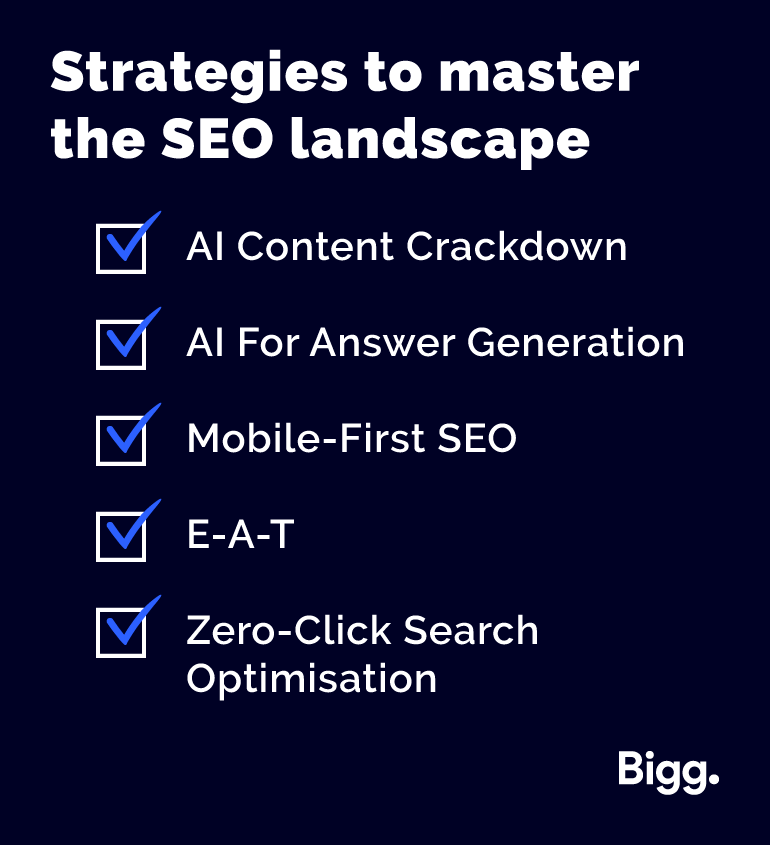 Strategies to master the SEO landscape