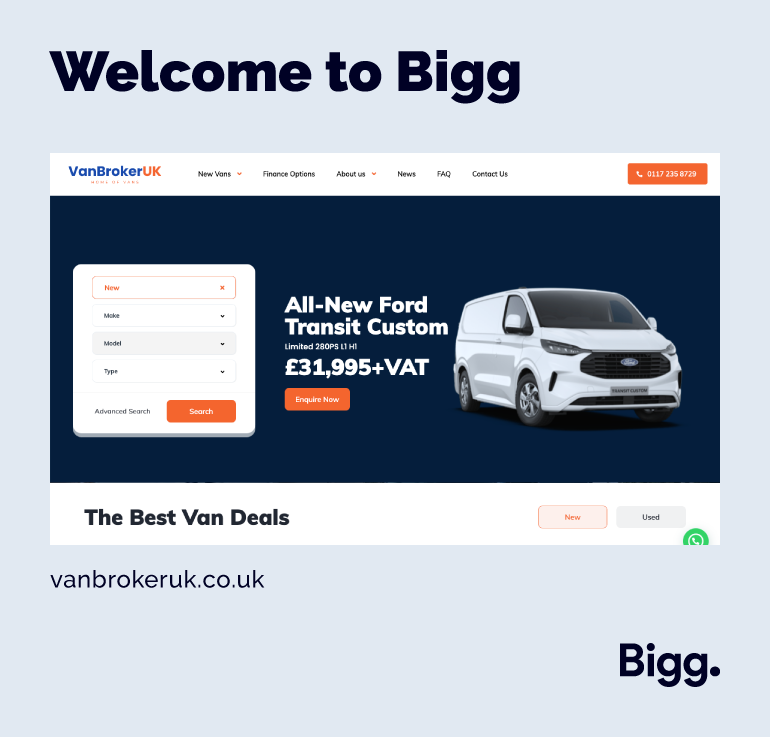 Welcome to Bigg Van Broker UK